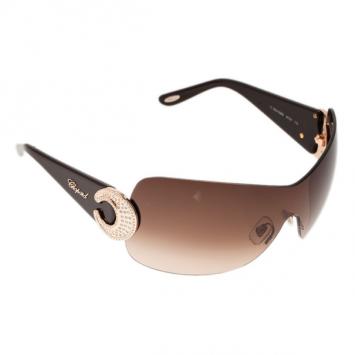Chopard Brown SCH939S Shield Sunglasses