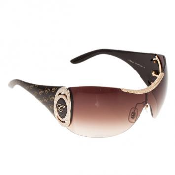 Chopard Brown SCH888O Shield Sunglasses