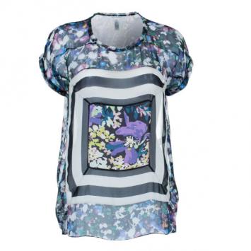 Diane Von Furstenberg Floral Balah Top S