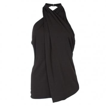 Gucci Cross Neck Stretch Top L