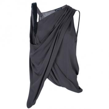 Alexander Wang Leather Strap Draped Top S