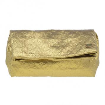 Pre Owned Louis Vuitton Gold Monogram Cowhide Leather Limelight Clutch GM