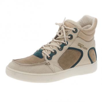 Pre Owned Alexander McQueen Beige Suede Joust III Sneakers Size 42