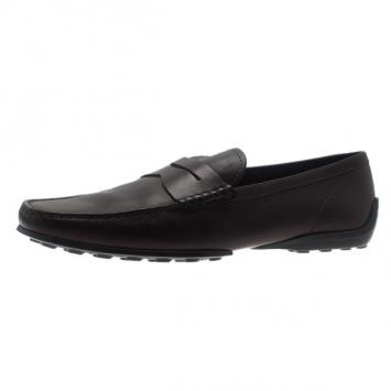 Pre Owned Tod's Brown Leather Penny Loafers Size 43