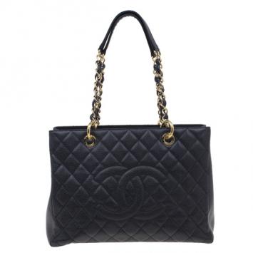Chanel Black Caviar Grand Shopping Tote