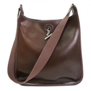 Hermes Brown Buffle Leather Vespa GM