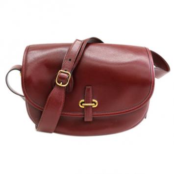 Hermes Burgundy Calfskin Leather Balle de Golf Crossbody
