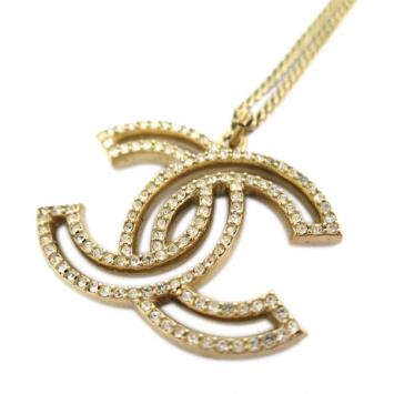 Chanel CC Crystal Large Pendant Necklace