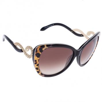 Roberto Cavalli Leopard Frame Serpent Kurumba Sunglasses