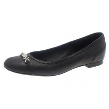 Gucci Black Leather Ballet Flats Size 38