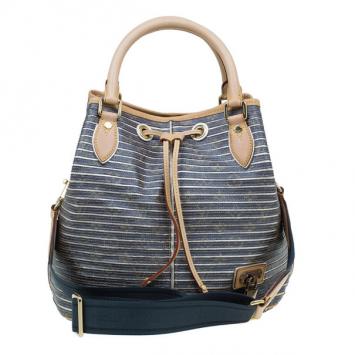 Louis Vuitton Metallic Leather Striped Eden Néo Tote