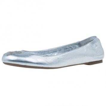 Alexander McQueen Silver Sequin Skull Ballet Flats Size 39