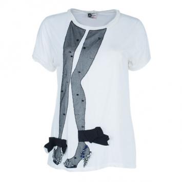 Lanvin Fishnet Stocking Embellished T-Shirt M