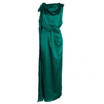 Roland Mouret Emerald Silk Column Gown M