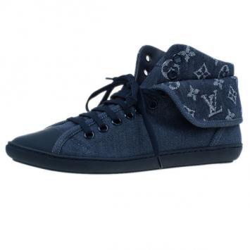 Louis Vuitton Denim Brea Sneaker Boots Size 38.5