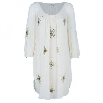 Temperley London Beige Embellished Chiffon Dress M