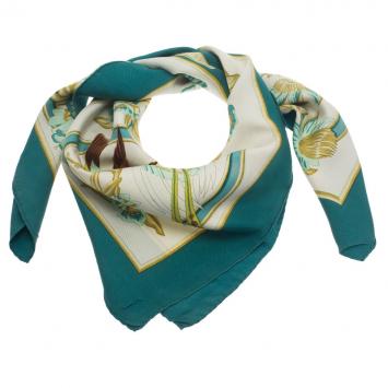 Hermes Les Caraibes Silk Square Scarf