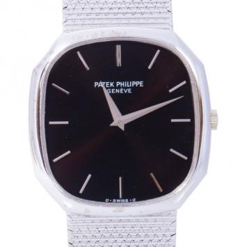 Pre Owned Patek Philippe Ellipse 18K White Gold Power Reserve Mens Wristwatch 31 MM