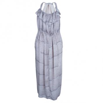 See by Chloe Ruffle Printed Washed Satin Dress S
