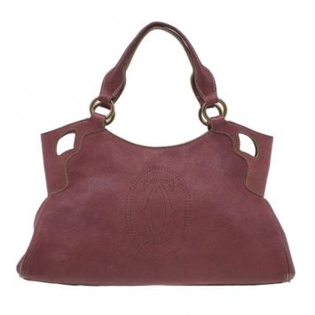 Cartier Red Calfskin Small Marcello De Cartier Hobo