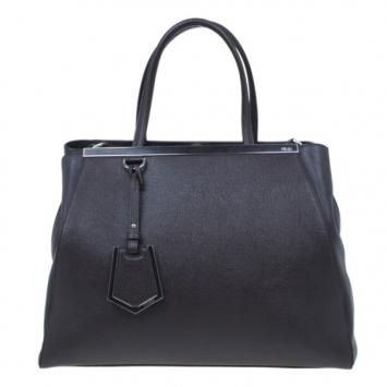 Fendi Brown Leather 2Jours Elite Shopper