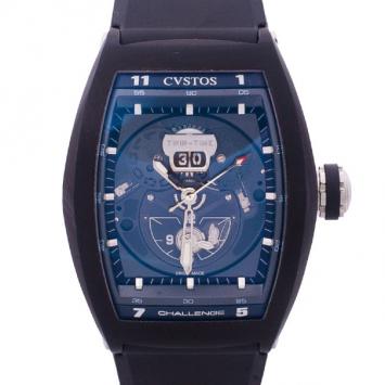 Pre Owned Cvstos Blue Stainless Steel Challenge Men's Wristwatch 40MM