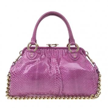 Marc Jacobs Purple Python Patchwork Stam Satchel