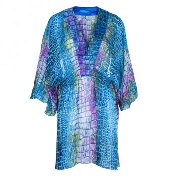 Matthew Williamson Printed Silk Chiffon Kaftan Top M