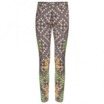 Mary Katrantzou Peacock Turquoise Printed Jeans S