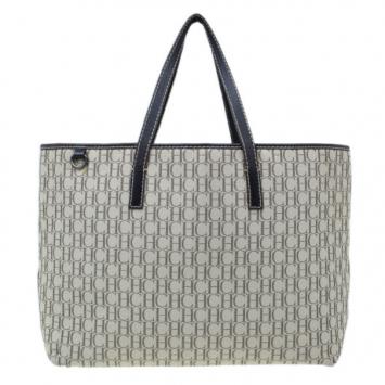 Carolina Herrera Monogram Canvas Shopper Tote