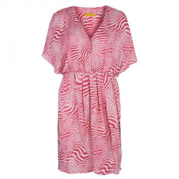 Alice + Olivia Red White Printed Dress M