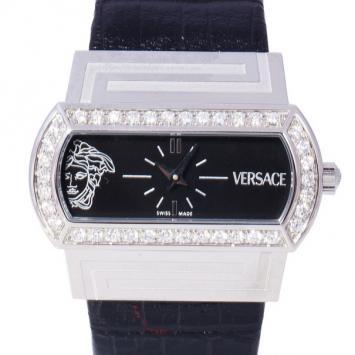 Pre Owned Versace Black Stainless Steel PS91990 Men's Wristwatch 40MM