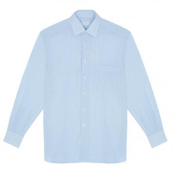 Pre Owned Brioni Sky Blue Pinstripe Fitted Shirt EU40