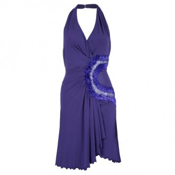 Roberto Cavalli Halterneck Embellished Cocktail Dress S