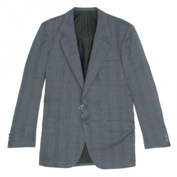 Pre Owned Brioni Green Plaid Blazer EU48