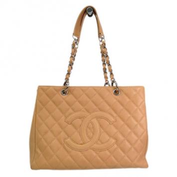 Chanel Beige Caviar Grand Shopper Tote GST