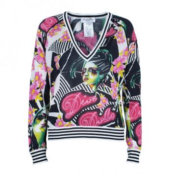 Dior Floral Knit Sweater M