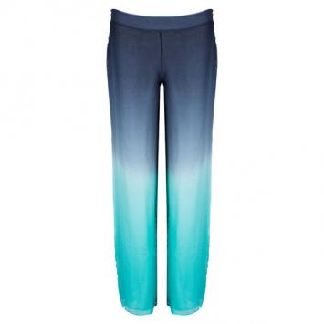 Emilio Pucci Degrade Silk Chiffon Wide Leg Trousers M