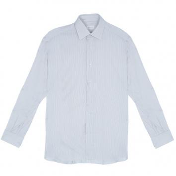 Pre Owned Brioni Beige Pinstripe Fitted Shirt EU40