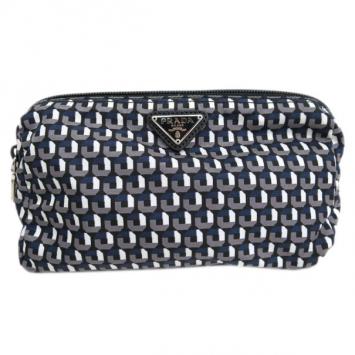 Pre Owned Prada Tessuto Stampat Fuso Nylon DIS.M.O Pouch