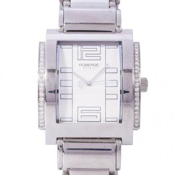 Pre Owned Roberge White Stainless Steel Volans Men's Wristwatch 38MM