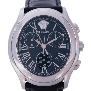Pre Owned Versace Black Stainless Steel OLC99 Men's Wristwatch 40MM