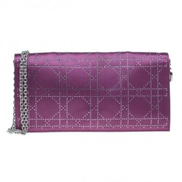 Dior Purple Satin Cannage Clutch