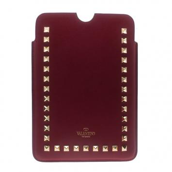 Valentino Red Leather Rockstud iPad Case