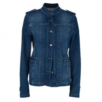 Burberry Denim Mandarin Collar Jacket M