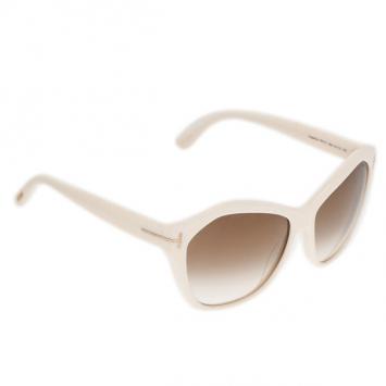 Tom Ford Ivory Oversized Angelina Sunglasses