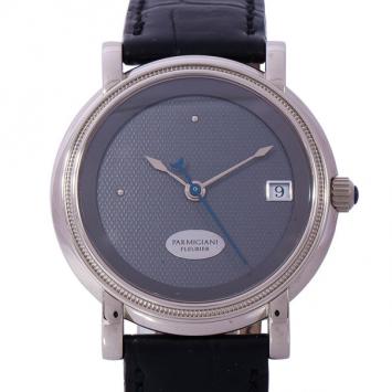 Parmigiani Black 18K White Gold Bracelet Women's Wristwatch 35MM