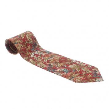 Pre Owned Ermenegildo Zegna Red Floral Print Tie