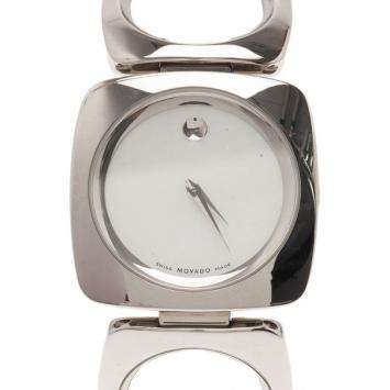 Movado White Stainless Steel Bracelet Women's Wristwatch 35MM