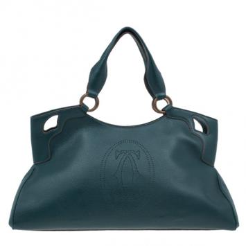 Cartier Blue Leather Medium Marcello de Cartier Handbag